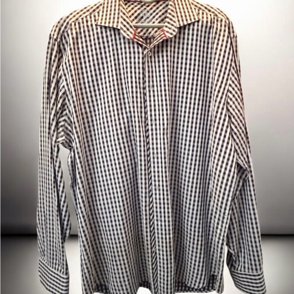 Bugatchi Monochrome Checkered Shirt
